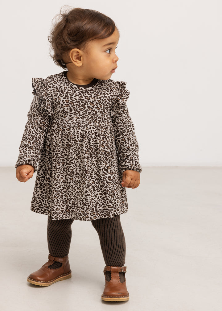 Ramona kjóli, Dark Brown Leo