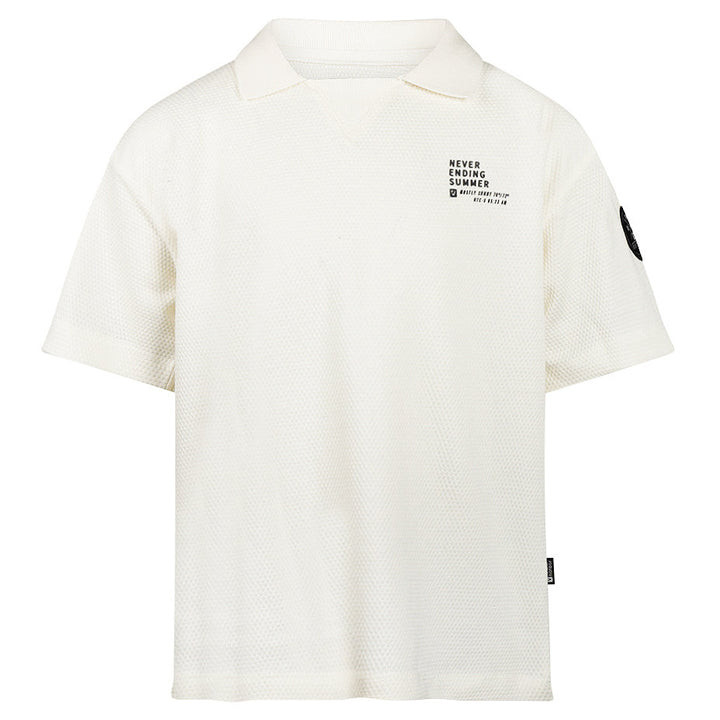 Loose Fit Polo blusa, Off White
