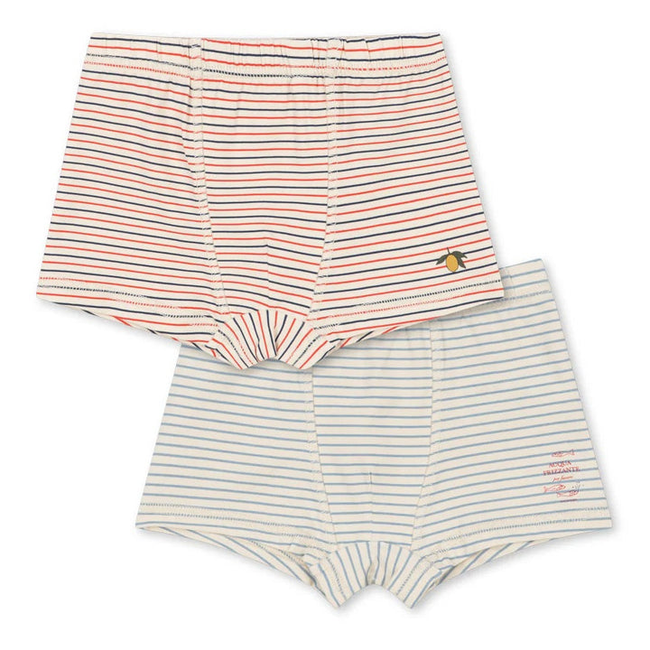 Basic boxershorts, 2 stk, Stripe Tricolore